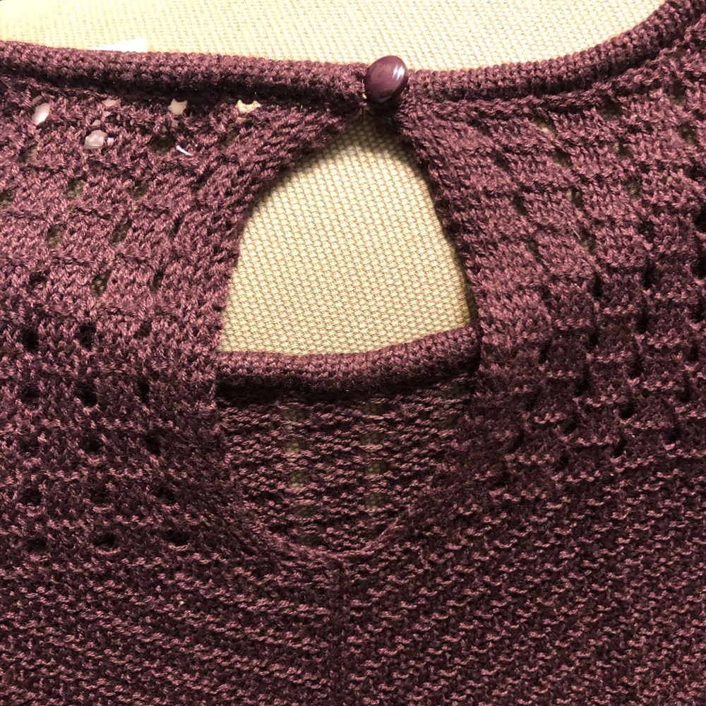 Lauren Conrad Cold Shoulder Sweater - Wine - Picture 8 of 9